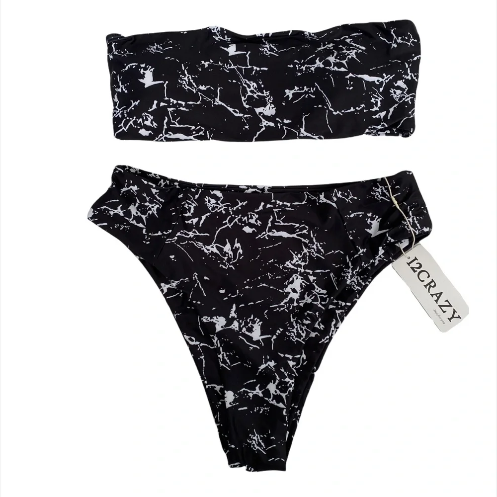 Black White Marble Bikini - Picture 4 of 6